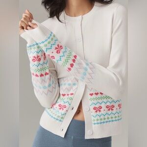 ✨ Anthropologie Ally Bow Cardigan Sweater Sz M